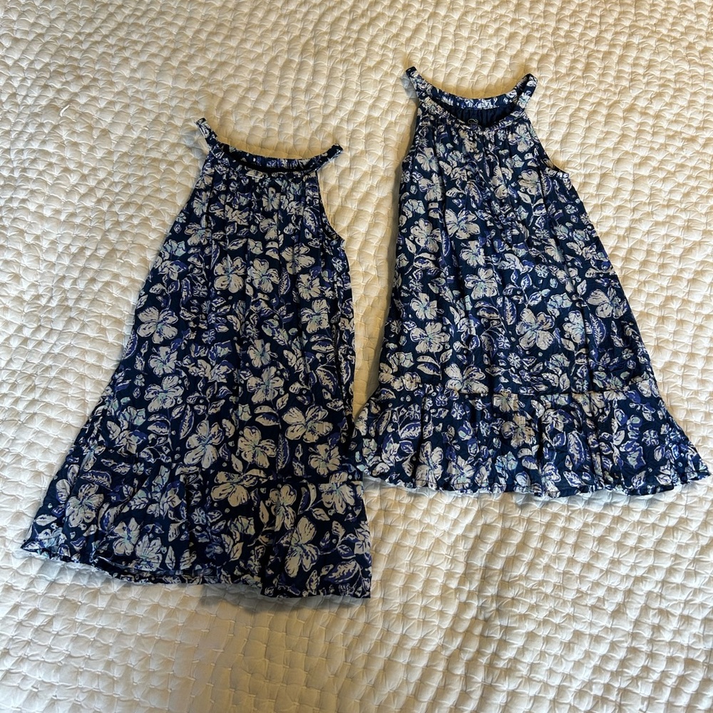 Vineyard Vines Blue Floral Twin Dresses
